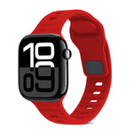 Bracelet de montre en silicone à rayures avec boucle carrée, pour Apple Watch Series 10 46mm, pour Apple Watch Series 10 42mm
