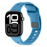 Bracelet de montre en silicone à rayures avec boucle carrée, pour Apple Watch Series 10 46mm, pour Apple Watch Series 10 42mm