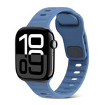 Bracelet de montre en silicone à rayures avec boucle carrée, pour Apple Watch Series 10 46mm, pour Apple Watch Series 10 42mm