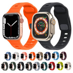 Bracelet de montre en silicone à rayures avec boucle carrée, pour Apple Watch Series 10 46mm, pour Apple Watch Series 10 42mm