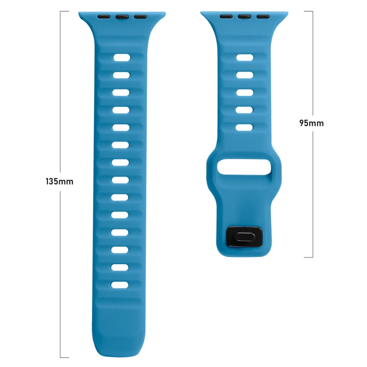 Bracelet de montre en silicone à rayures avec boucle carrée, pour Apple Watch Ultra 2 49mm, pour Apple Watch Series 9 45mm
