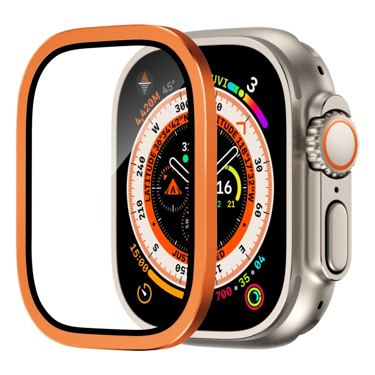 Cadre en alliage d'aluminium avec film trempé intégré, Pour Apple Watch Ultra 49 mm