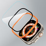 Cadre en alliage d'aluminium avec film trempé intégré, Pour Apple Watch Ultra 49 mm