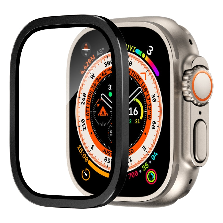 Cadre en alliage d'aluminium avec film trempé intégré, Pour Apple Watch Ultra 49 mm