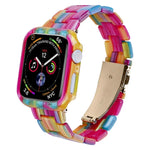 Kit bracelet et boîtier en résine imprimée pour PC, pour Apple Watch Series 6/5/4/SE 44mm, pour Apple Watch Series 6/5/4/SE 40mm, pour Apple Watch Series 9/8/7 45mm, pour Apple Watch Series 9/8/7 41mm