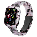 Kit bracelet et boîtier en résine imprimée pour PC, pour Apple Watch Series 6/5/4/SE 44mm, pour Apple Watch Series 6/5/4/SE 40mm, pour Apple Watch Series 9/8/7 45mm, pour Apple Watch Series 9/8/7 41mm