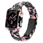Kit bracelet et boîtier en résine imprimée pour PC, pour Apple Watch Series 6/5/4/SE 44mm, pour Apple Watch Series 6/5/4/SE 40mm, pour Apple Watch Series 9/8/7 45mm, pour Apple Watch Series 9/8/7 41mm