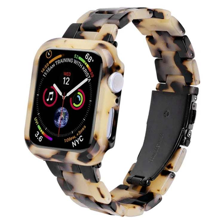 Kit bracelet et boîtier en résine imprimée pour PC, pour Apple Watch Series 6/5/4/SE 44mm, pour Apple Watch Series 6/5/4/SE 40mm, pour Apple Watch Series 9/8/7 45mm, pour Apple Watch Series 9/8/7 41mm