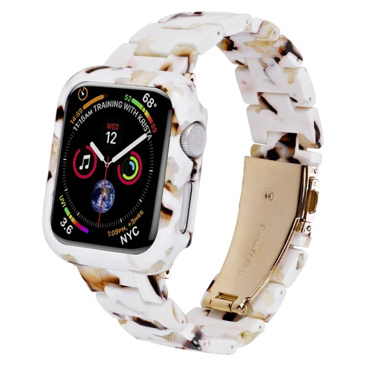 Kit bracelet et boîtier en résine imprimée pour PC, pour Apple Watch Series 6/5/4/SE 44mm, pour Apple Watch Series 6/5/4/SE 40mm, pour Apple Watch Series 9/8/7 45mm, pour Apple Watch Series 9/8/7 41mm