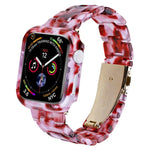 Kit bracelet et boîtier en résine imprimée pour PC, pour Apple Watch Series 6/5/4/SE 44mm, pour Apple Watch Series 6/5/4/SE 40mm, pour Apple Watch Series 9/8/7 45mm, pour Apple Watch Series 9/8/7 41mm