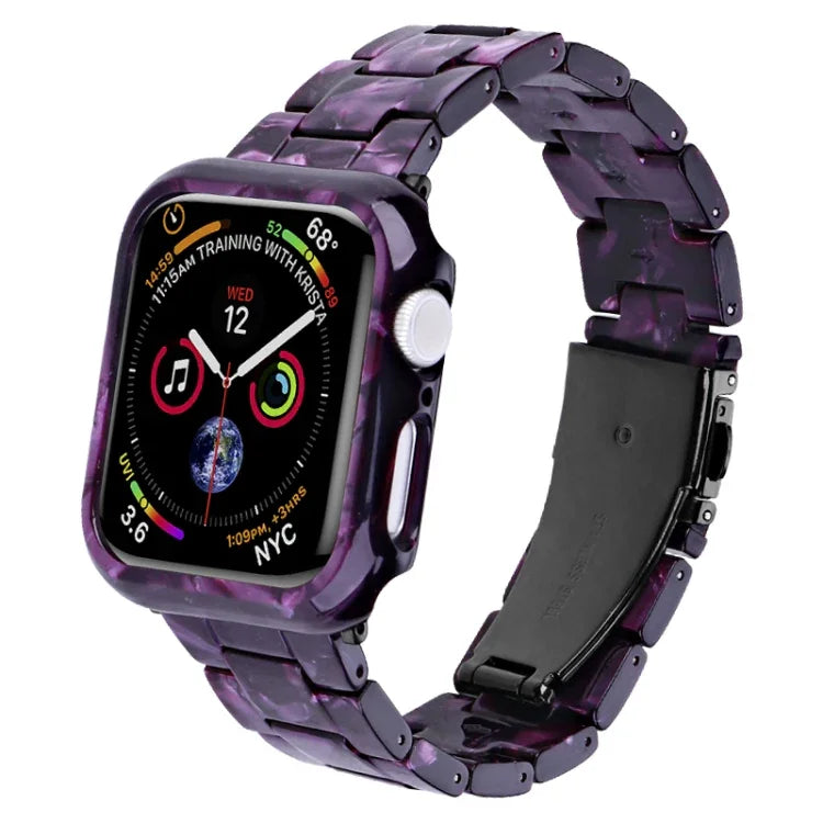 Kit bracelet et boîtier en résine imprimée pour PC, pour Apple Watch Series 6/5/4/SE 44mm, pour Apple Watch Series 6/5/4/SE 40mm, pour Apple Watch Series 9/8/7 45mm, pour Apple Watch Series 9/8/7 41mm