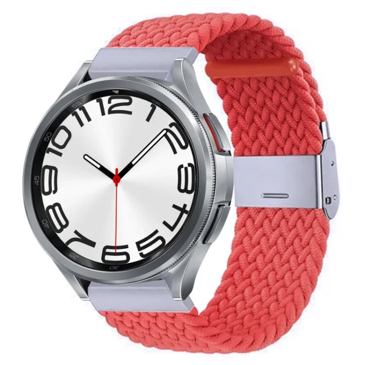 Bracelet de montre en nylon tressé avec boucle en métal, pour Samsung Galaxy Watch 6 / 6 Classic