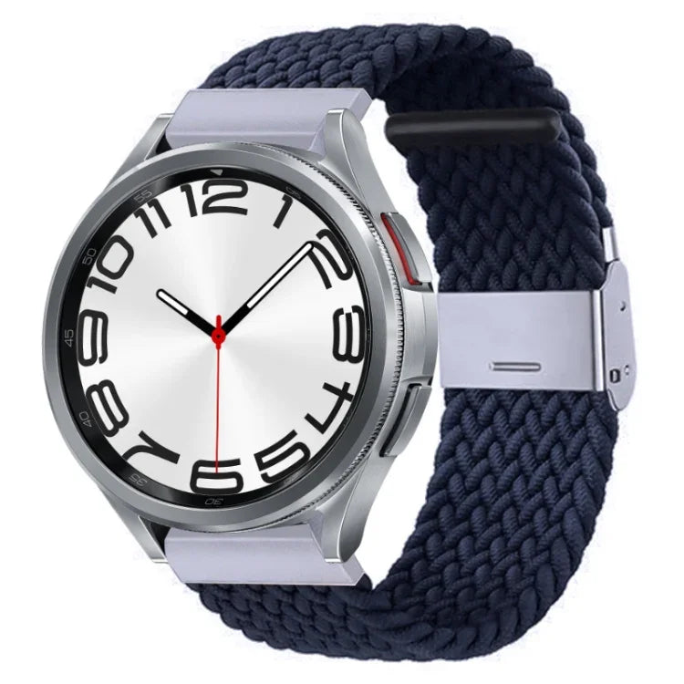 Bracelet de montre en nylon tressé avec boucle en métal, pour Samsung Galaxy Watch 6 / 6 Classic