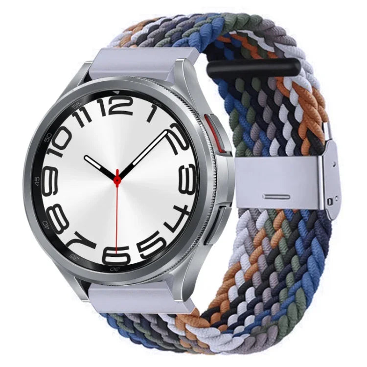 Bracelet de montre en nylon tressé avec boucle en métal, pour Samsung Galaxy Watch 6 / 6 Classic