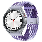 Bracelet de montre en nylon tressé avec boucle en métal, pour Samsung Galaxy Watch 6 / 6 Classic