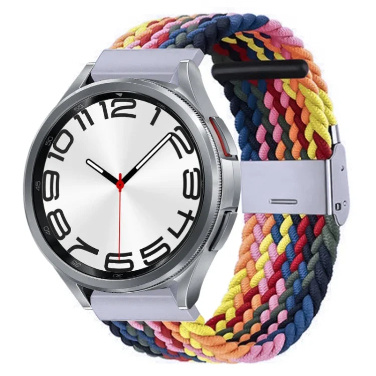 Bracelet de montre en nylon tressé avec boucle en métal, pour Samsung Galaxy Watch 6 / 6 Classic