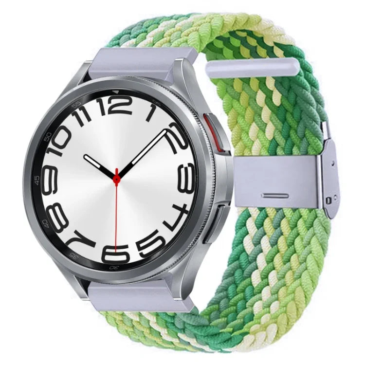 Bracelet de montre en nylon tressé avec boucle en métal, pour Samsung Galaxy Watch 6 / 6 Classic