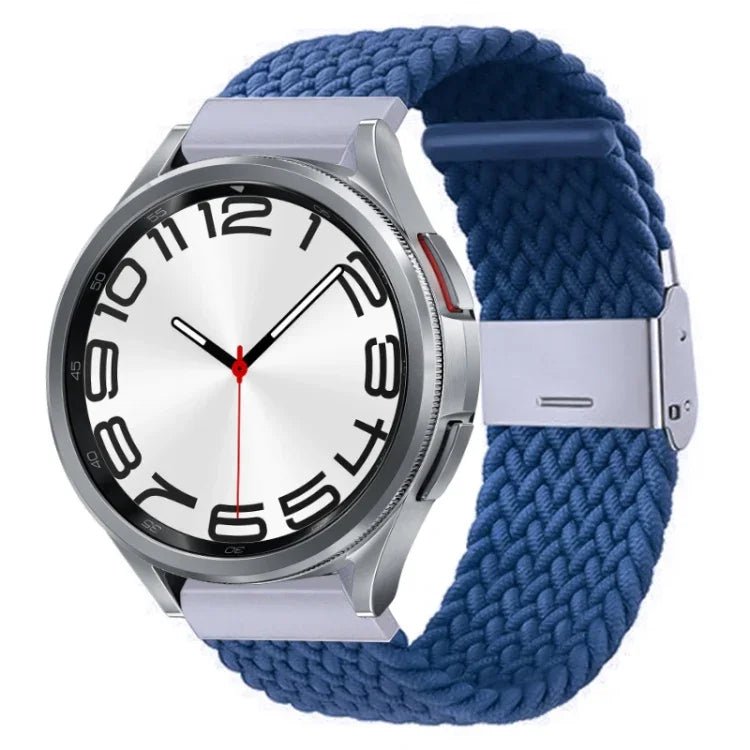 Bracelet de montre en nylon tressé avec boucle en métal, pour Samsung Galaxy Watch 6 / 6 Classic