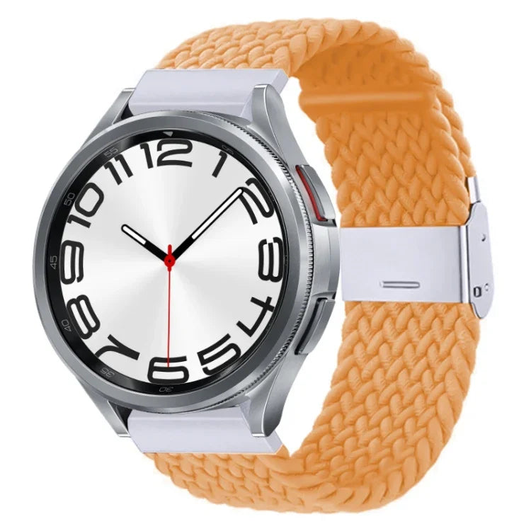 Bracelet de montre en nylon tressé avec boucle en métal, pour Samsung Galaxy Watch 6 / 6 Classic
