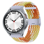 Bracelet de montre en nylon tressé avec boucle en métal, pour Samsung Galaxy Watch 6 / 6 Classic