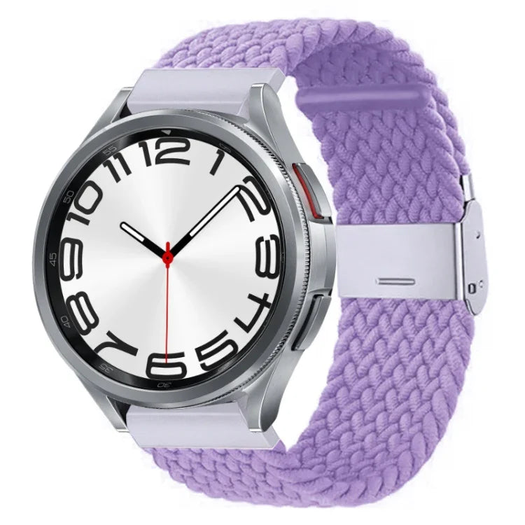 Bracelet de montre en nylon tressé avec boucle en métal, pour Samsung Galaxy Watch 6 / 6 Classic