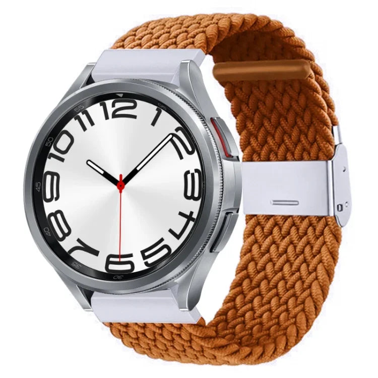 Bracelet de montre en nylon tressé avec boucle en métal, pour Samsung Galaxy Watch 6 / 6 Classic