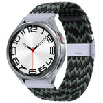 Bracelet de montre en nylon tressé avec boucle en métal, pour Samsung Galaxy Watch 6 / 6 Classic