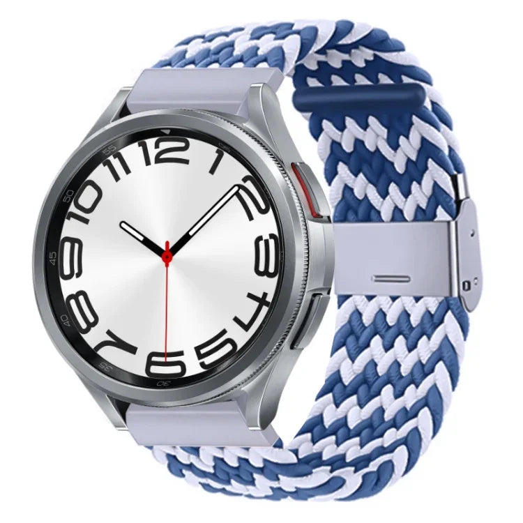Bracelet de montre en nylon tressé avec boucle en métal, pour Samsung Galaxy Watch 6 / 6 Classic