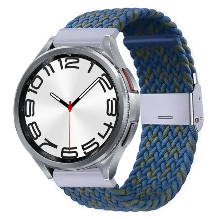 Bracelet de montre en nylon tressé avec boucle en métal, pour Samsung Galaxy Watch 6 / 6 Classic