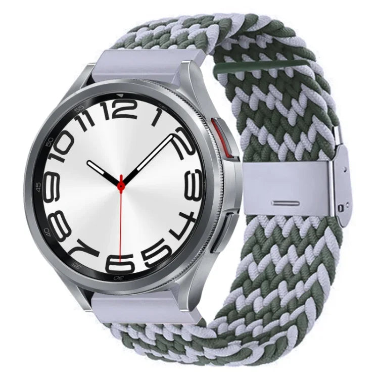 Bracelet de montre en nylon tressé avec boucle en métal, pour Samsung Galaxy Watch 6 / 6 Classic