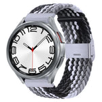 Bracelet de montre en nylon tressé avec boucle en métal, pour Samsung Galaxy Watch 6 / 6 Classic