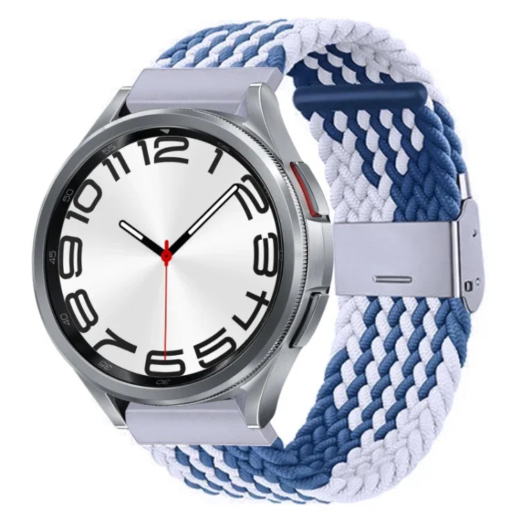 Bracelet de montre en nylon tressé avec boucle en métal, pour Samsung Galaxy Watch 6 / 6 Classic