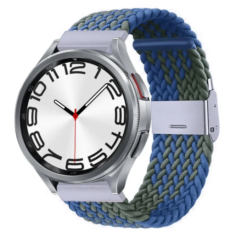 Bracelet de montre en nylon tressé avec boucle en métal, pour Samsung Galaxy Watch 6 / 6 Classic