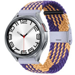 Bracelet de montre en nylon tressé avec boucle en métal, pour Samsung Galaxy Watch 6 / 6 Classic