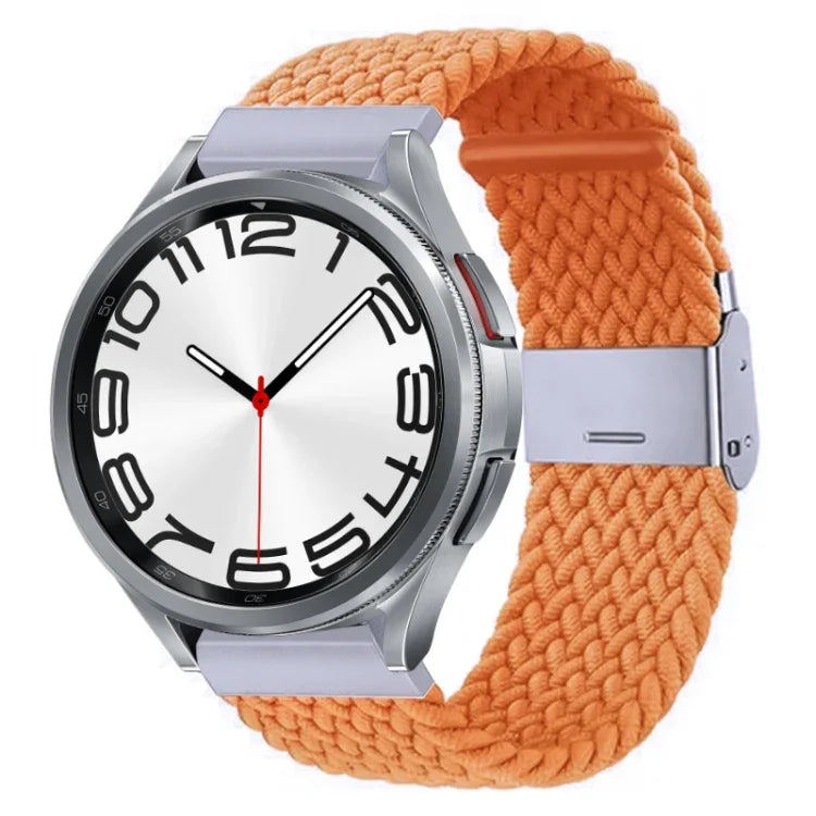 Bracelet de montre en nylon tressé avec boucle en métal, pour Samsung Galaxy Watch 6 / 6 Classic