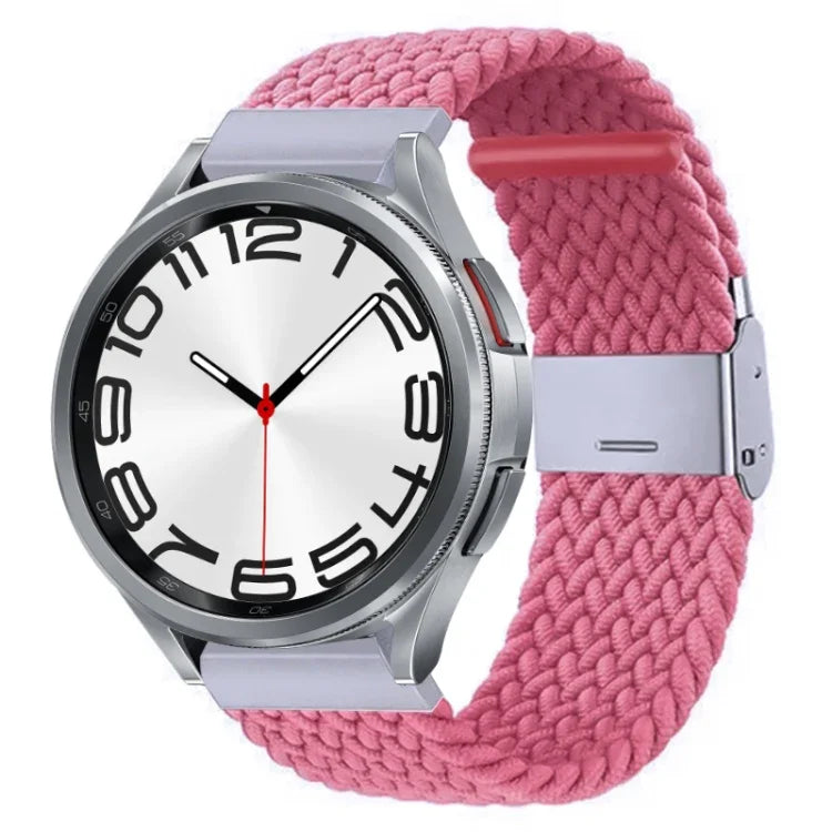 Bracelet de montre en nylon tressé avec boucle en métal, pour Samsung Galaxy Watch 6 / 6 Classic