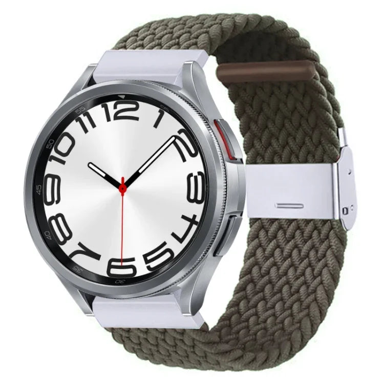 Bracelet de montre en nylon tressé avec boucle en métal, pour Samsung Galaxy Watch 6 / 6 Classic