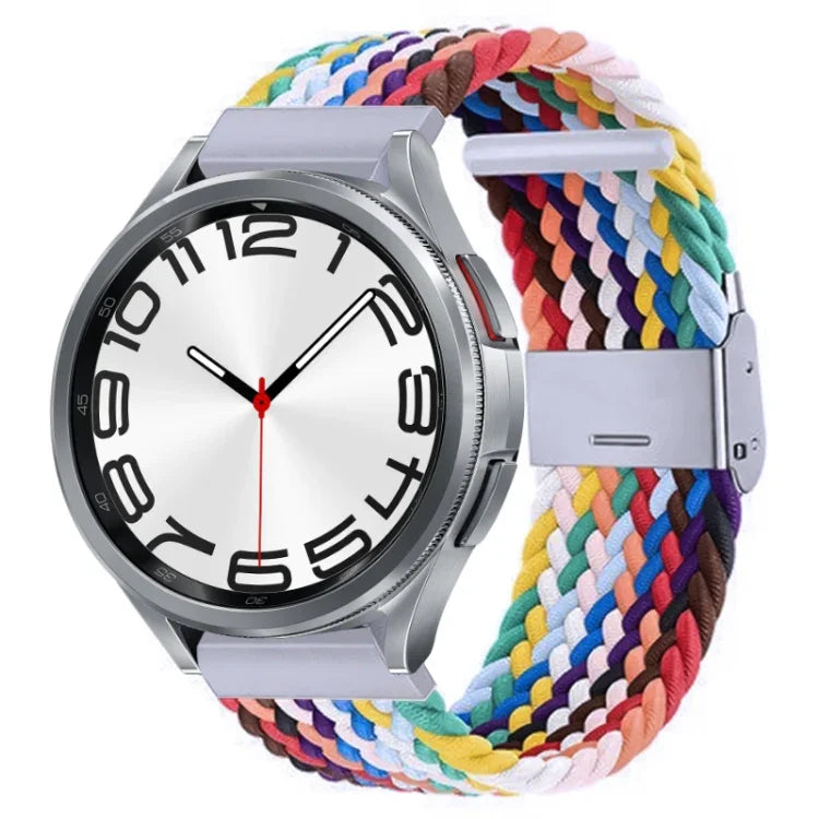 Bracelet de montre en nylon tressé avec boucle en métal, pour Samsung Galaxy Watch 6 / 6 Classic