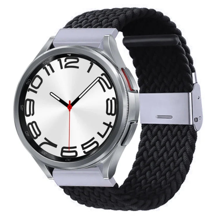 Bracelet de montre en nylon tressé avec boucle en métal, pour Samsung Galaxy Watch 6 / 6 Classic