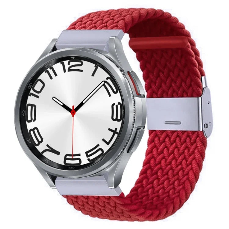 Bracelet de montre en nylon tressé avec boucle en métal, pour Samsung Galaxy Watch 6 / 6 Classic