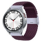 Bracelet de montre en nylon tressé avec boucle en métal, pour Samsung Galaxy Watch 6 / 6 Classic