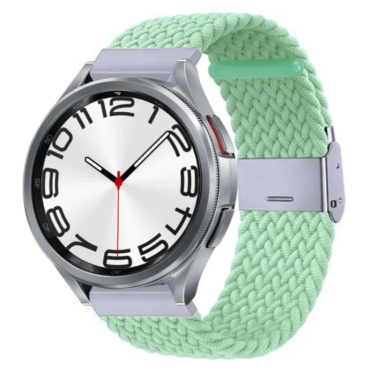 Bracelet de montre en nylon tressé avec boucle en métal, pour Samsung Galaxy Watch 6 / 6 Classic