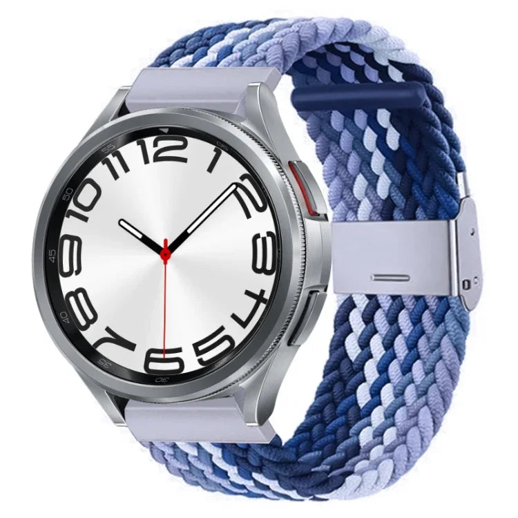 Bracelet de montre en nylon tressé avec boucle en métal, pour Samsung Galaxy Watch 6 / 6 Classic