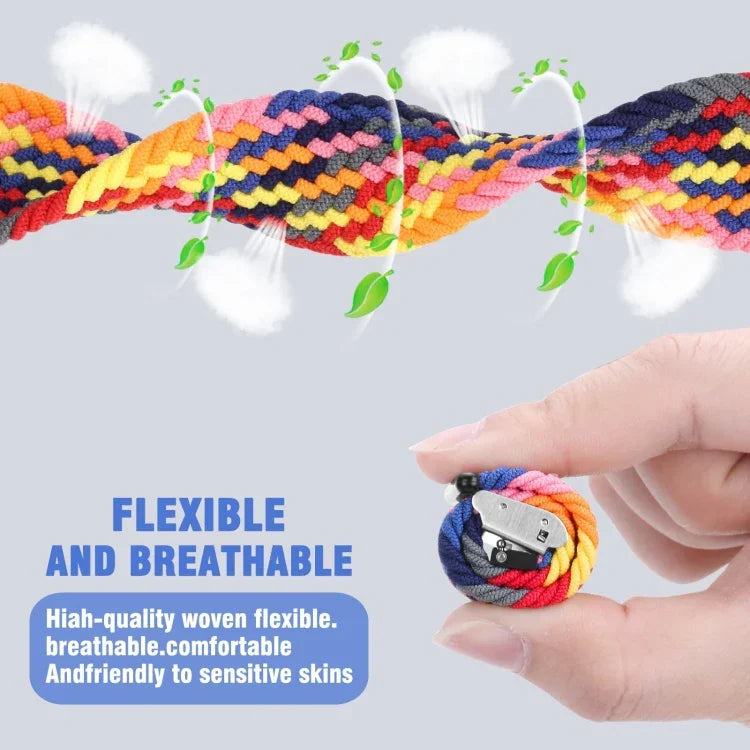 Bracelet de montre en nylon tressé avec boucle en métal, pour Samsung Galaxy Watch 6 / 6 Classic