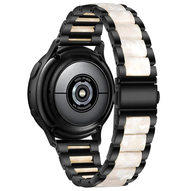 Bracelet de Montre en Résine et Métal à Trois Perles, pour Samsung Galaxy Watch 6 / 6 Classic
