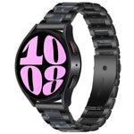 Bracelet de Montre en Résine et Métal à Trois Perles, pour Samsung Galaxy Watch 6 / 6 Classic