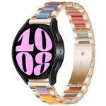 Bracelet de Montre en Résine et Métal à Trois Perles, pour Samsung Galaxy Watch 6 / 6 Classic