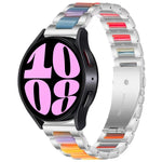 Bracelet de Montre en Résine et Métal à Trois Perles, pour Samsung Galaxy Watch 6 / 6 Classic