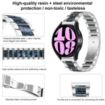 Bracelet de Montre en Résine et Métal à Trois Perles, pour Samsung Galaxy Watch 6 / 6 Classic