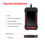 Endoscope industriel portable étanche HD P40 3,9mm rouge à écran vertical intégré, 2m, 5m, 10m